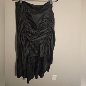 Black Ruched Steampunk Skirt